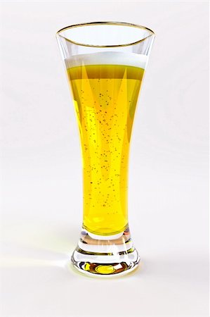 espuma (líquida) - glass of beer on white background Stock Photo - Budget Royalty-Free & Subscription, Code: 400-05157423
