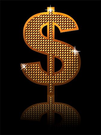 3d golden dollar sign made of golden balls Stock Photo - Budget Royalty-Free & Subscription, Code: 400-05157460