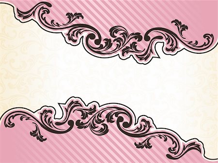 simsearch:400-05679302,k - Elegant Banner design inspired by French rococo style. Graphics are grouped and in several layers for easy editing. The file can be scaled to any size. Photographie de stock - Aubaine LD & Abonnement, Code: 400-05157563