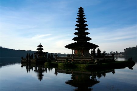 Pura Ulun Danu temple on lake brataan, bali, indonesia Stock Photo - Budget Royalty-Free & Subscription, Code: 400-05157716