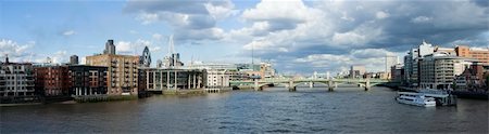 donsimon (artist) - panorama of the thames river london from the millenium bridge Foto de stock - Super Valor sin royalties y Suscripción, Código: 400-05157985