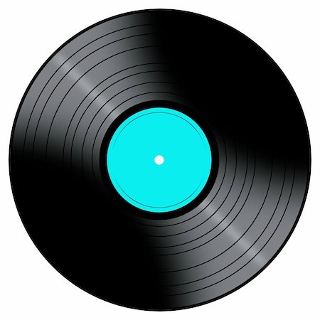 simsearch:400-05305007,k - Vinyl Record with a color center on a white background. Stock Photo - Budget Royalty-Free & Subscription, Code: 400-05158541
