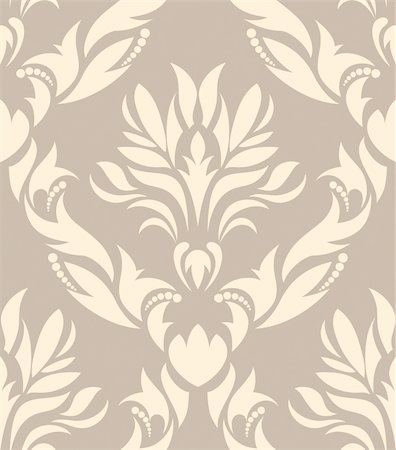 simsearch:400-04128525,k - Damask seamless vector background.  For easy making seamless pattern just drag all group into swatches bar, and use it for filling any contours. Stockbilder - Microstock & Abonnement, Bildnummer: 400-05158682