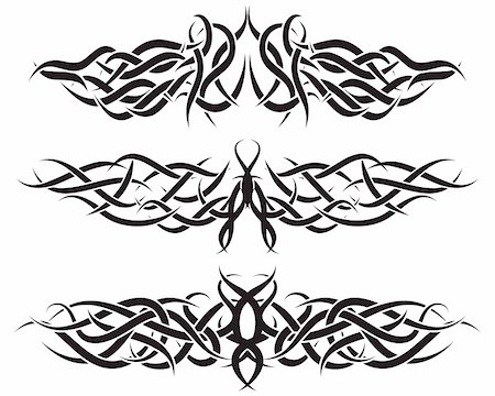 flame line designs - Patterns of tribal tattoo for design use Stock Photo - Budget Royalty-Free & Subscription, Code: 400-05158697