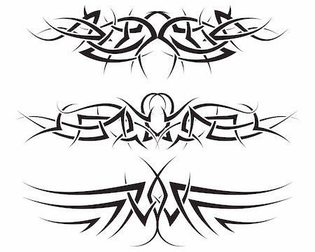 flame line designs - Patterns of tribal tattoo for design use Stock Photo - Budget Royalty-Free & Subscription, Code: 400-05158698