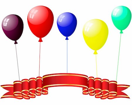 simsearch:400-05174564,k - Beautiful colour balloons in the air. Vector illustration. Fotografie stock - Microstock e Abbonamento, Codice: 400-05158877