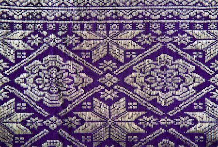 silk thread texture - Detail of a Songket from Palembang, Sumatra Stock Photo - Budget Royalty-Free & Subscription, Code: 400-05158896