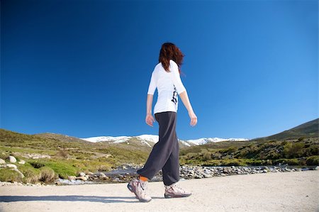 simsearch:400-06201867,k - woman hiking at gredos mountains in avila spain Stock Photo - Budget Royalty-Free & Subscription, Code: 400-05159031