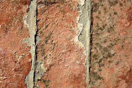 simsearch:400-04264961,k - Three red bricks aligned. Old broken red clay tiles with mortar Stock Photo - Budget Royalty-Free & Subscription, Code: 400-05159171