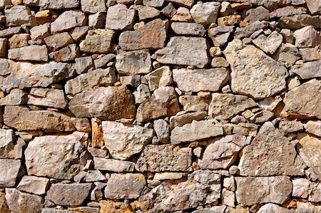 dirty city - Masonry stone wall texture, old Spain ancient architecture detail Stock Photo - Budget Royalty-Free & Subscription, Code: 400-05159236
