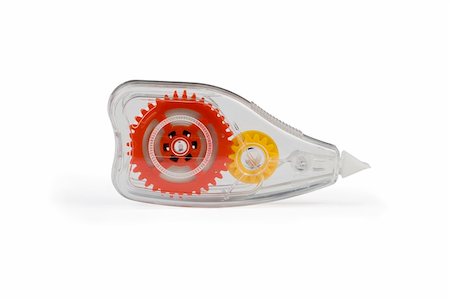 Correction tape in clear housing over white background Stock Photo - Budget Royalty-Free & Subscription, Code: 400-05150336