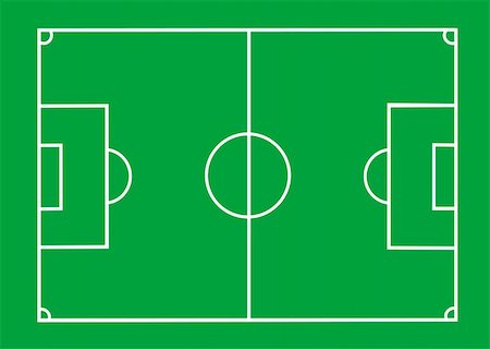 Vector Soccer field with lines on green Stock Photo - Budget Royalty-Free & Subscription, Code: 400-05150445