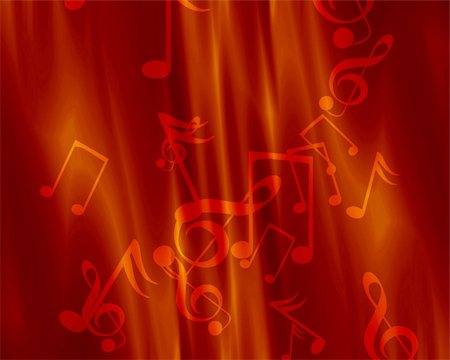 simsearch:400-05150602,k - red background with some music notes on it Stock Photo - Budget Royalty-Free & Subscription, Code: 400-05150554