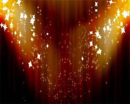 simsearch:400-05010741,k - Curtain background with spotlights and some glitters on it Stock Photo - Budget Royalty-Free & Subscription, Code: 400-05150576