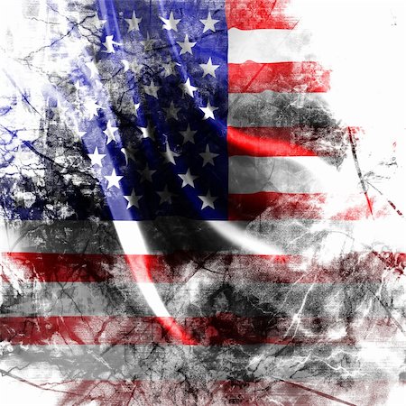 simsearch:400-07558325,k - American flag background with a grunge touch Photographie de stock - Aubaine LD & Abonnement, Code: 400-05150684