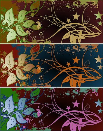 fall floral backgrounds - floral, this illustration may be usefull as designer work. Stock Photo - Budget Royalty-Free & Subscription, Code: 400-05150922