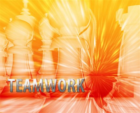 Abstract teamwork business strategy management chess themed illustration Stock Photo - Budget Royalty-Free & Subscription, Code: 400-05151259