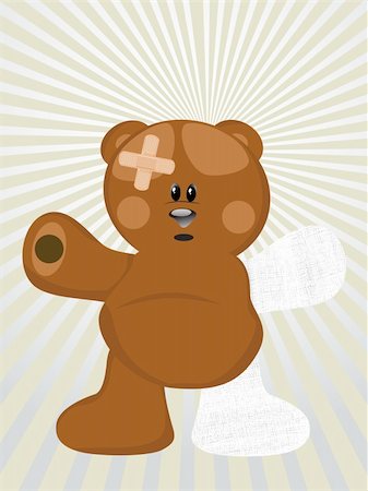 background with injured body bear Stock Photo - Budget Royalty-Free & Subscription, Code: 400-05151344