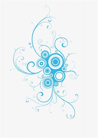 Vector illustration of abstract background made of floral elements Stock Photo - Budget Royalty-Free & Subscription, Code: 400-05151505