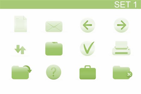 simsearch:400-05152922,k - Vector illustration ? set of elegant simple icons for common computer functions. Set-1 Stock Photo - Budget Royalty-Free & Subscription, Code: 400-05151514