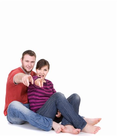 simsearch:400-04150404,k - young loving couple together on white background Stock Photo - Budget Royalty-Free & Subscription, Code: 400-05151584