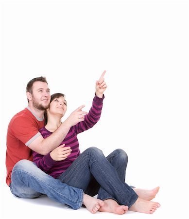 simsearch:400-04150404,k - young loving couple together on white background Stock Photo - Budget Royalty-Free & Subscription, Code: 400-05151585