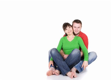 simsearch:400-04150404,k - young loving couple together on white background Stock Photo - Budget Royalty-Free & Subscription, Code: 400-05151581