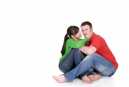 simsearch:400-04150404,k - young loving couple together on white background Stock Photo - Budget Royalty-Free & Subscription, Code: 400-05151582