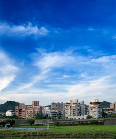 simsearch:400-04237049,k - Here is a cityscape of apartment with blue sky. Stock Photo - Budget Royalty-Free & Subscription, Code: 400-05151717