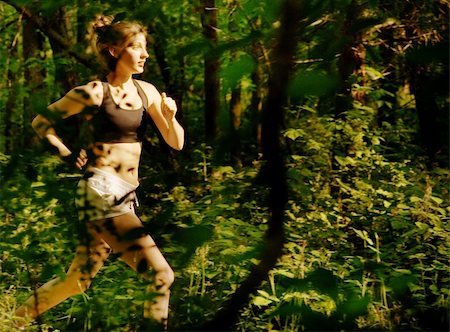 Woman trail runner, from a complete series of photos. Stock Photo - Budget Royalty-Free & Subscription, Code: 400-05151788