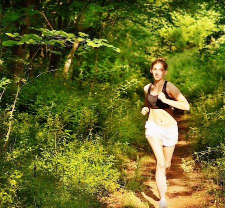 Woman trail runner, from a complete series of photos. Foto de stock - Super Valor sin royalties y Suscripción, Código: 400-05151792