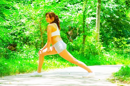 Woman runner exercising, from a complete series of photos. Stock Photo - Budget Royalty-Free & Subscription, Code: 400-05151817