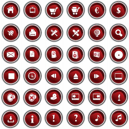 simsearch:400-04620594,k - Vector Illustration of variety of buttons for web sites, design, portfolio, promotions etc. Foto de stock - Super Valor sin royalties y Suscripción, Código: 400-05151844