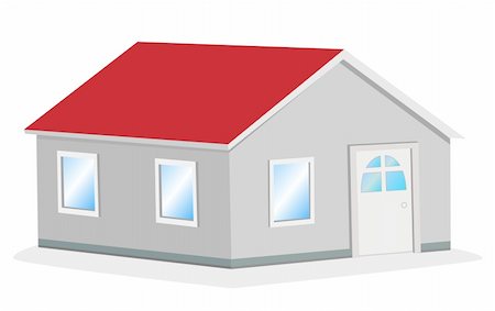 simsearch:400-05108570,k - simple house vector illustration Photographie de stock - Aubaine LD & Abonnement, Code: 400-05151873