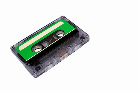 simsearch:400-06357261,k - Compact Cassette isolated on white. Front right perspective view Stock Photo - Budget Royalty-Free & Subscription, Code: 400-05152361