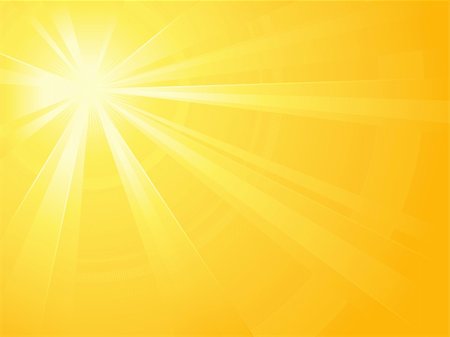 Asymmetric yellow orange light burst with the centre in the upper left third. All rays controlled by two linear gradient. Radial gradient for background, outer ring. Artwork grouped and layerd. Global colors. Stock Photo - Budget Royalty-Free & Subscription, Code: 400-05152433