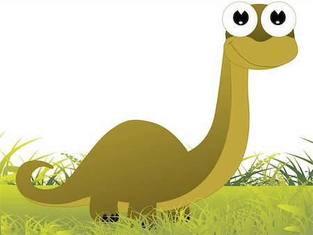dinosaur cartoon background - garden background with dragon illustration Stock Photo - Budget Royalty-Free & Subscription, Code: 400-05152512