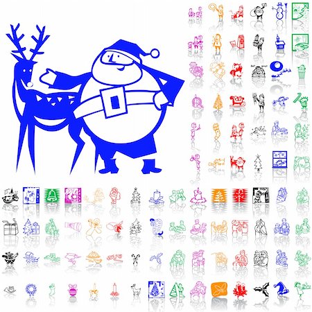 dog window winter - Set of Christmas sketches. Part 4. Isolated groups and layers. Global colors. Stock Photo - Budget Royalty-Free & Subscription, Code: 400-05152609