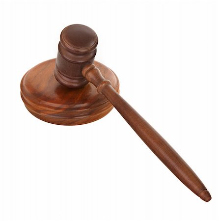 simsearch:400-04153303,k - wooden gavel isolated on pure white background Foto de stock - Royalty-Free Super Valor e Assinatura, Número: 400-05152638