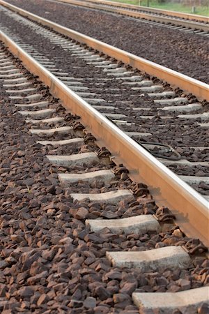 simsearch:400-05883568,k - Railway tracks in soft light Photographie de stock - Aubaine LD & Abonnement, Code: 400-05152708