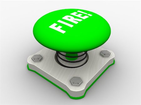 Green start button on a metal platform Stock Photo - Budget Royalty-Free & Subscription, Code: 400-05153129