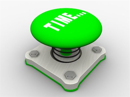 running off - Green start button on a metal platform Stock Photo - Budget Royalty-Free & Subscription, Code: 400-05153131