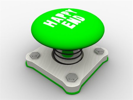 Green start button on a metal platform Stock Photo - Budget Royalty-Free & Subscription, Code: 400-05153133