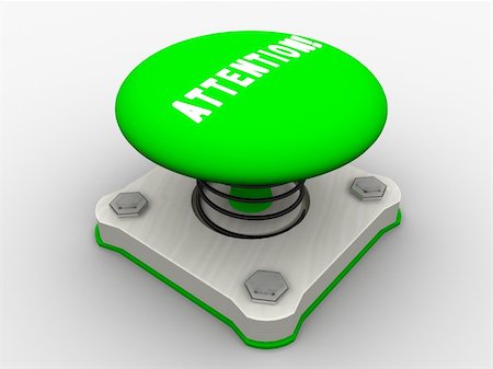 running off - Green start button on a metal platform Stock Photo - Budget Royalty-Free & Subscription, Code: 400-05153149