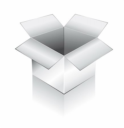 storage box icon - 3D Box with reflection, Shadow and space for text or image Stock Photo - Budget Royalty-Free & Subscription, Code: 400-05153335