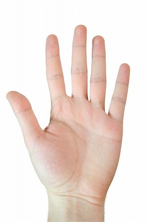 Man hand isolated on white background. Close up. Photographie de stock - Aubaine LD & Abonnement, Code: 400-05153358