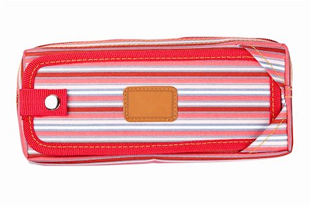 simsearch:400-09186322,k - A red pencil case isolated on white background Photographie de stock - Aubaine LD & Abonnement, Code: 400-05153787