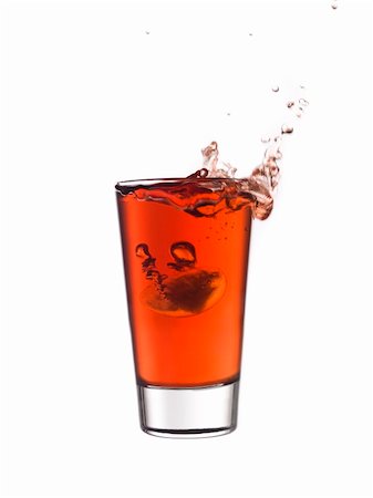 Splash in a glass of red lemonade Stock Photo - Budget Royalty-Free & Subscription, Code: 400-05164014