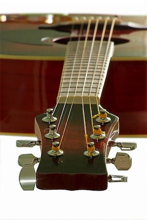 Guitar. Close up. Isolated on white background with clipping path. Stock Photo - Budget Royalty-Free & Subscription, Code: 400-05164273