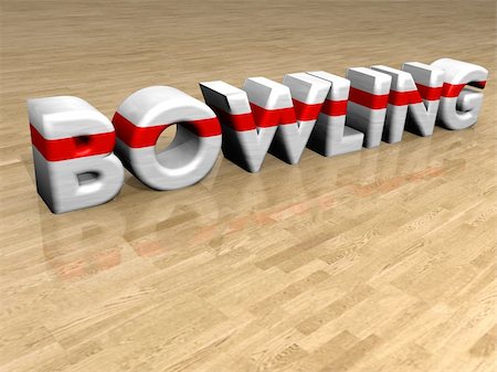 raphtong (artist) - bowling on wooden parquet Fotografie stock - Microstock e Abbonamento, Codice: 400-05164454